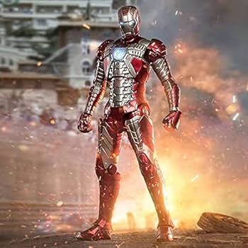 アイアンマン フィギュア 可動式 ZD TOYS マーベル アイアンマン MK5 7インチ ムービーシーン